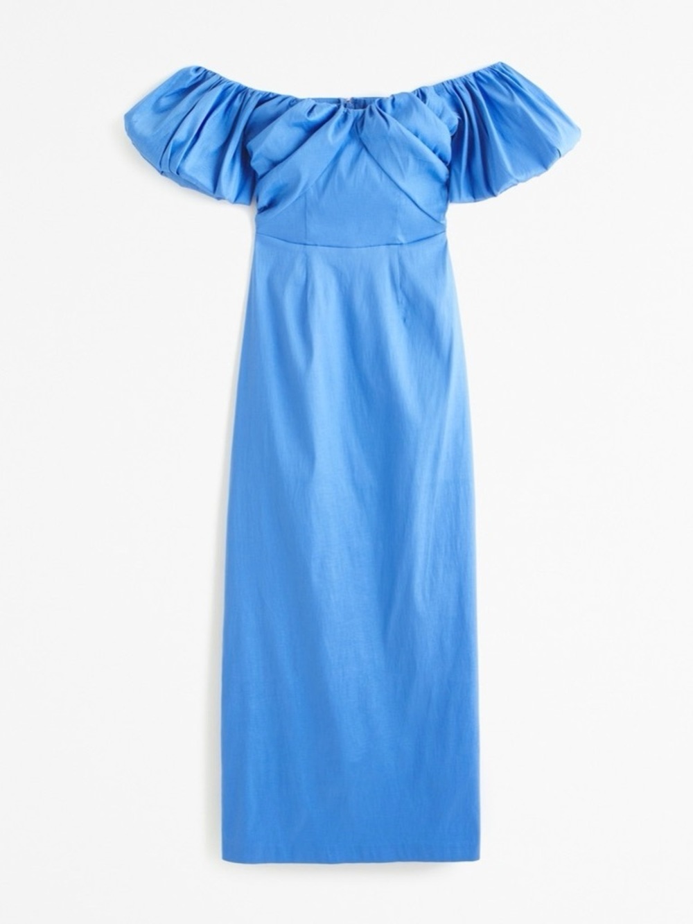 Abercrombie & Fitch Taffeta Off-The-Shoulder Midi Dress